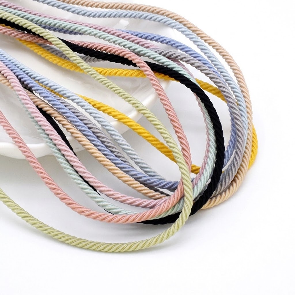 Hair Band Elastic - 5M/Partia 2.5mm Elastyczna Linka Pleciona Gumka