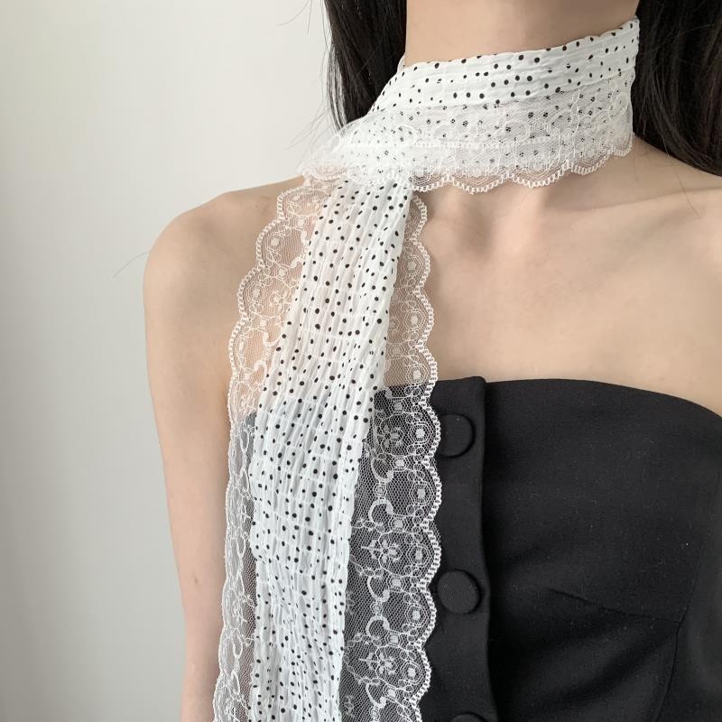 Women'S Korean Accessories - Francuski Retro Długi Pasek w Kropki