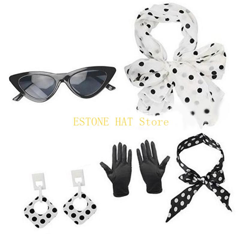 Women'S Accessories In The 1950S - 49MF 5 sztuk Akcesoria Rockabilly Zestaw