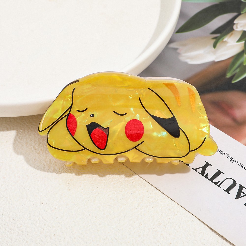 Women'S Yellow Accessories - Kreskówkowy klips do włosów Pokemon Pikachu,