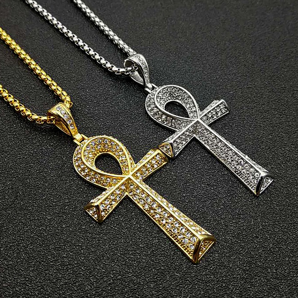 Women Accessories Egypt - Gotyckie, vintage'owe naszyjniki ze stali nierdzewnej