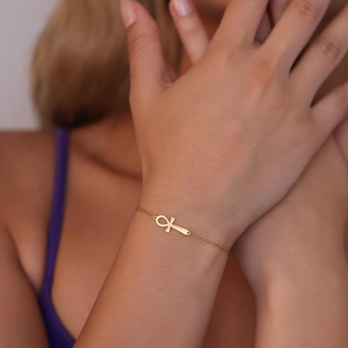 Women Accessories Egypt - Bransoletka z egipskim krzyżem Ankh dla