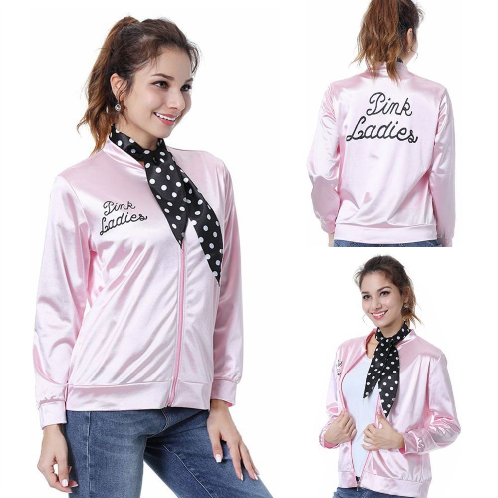Women'S Accessories In The 1950S - Różowa koszulka Pink Ladies Grease Cosplay