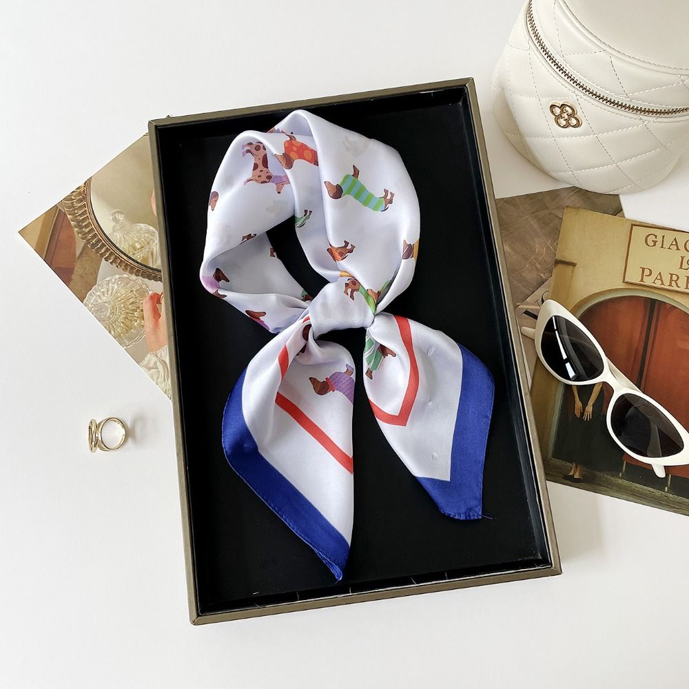 Szalik z nadrukiem jamnika, sz – Women'S Korean Accessories recenzja i cena