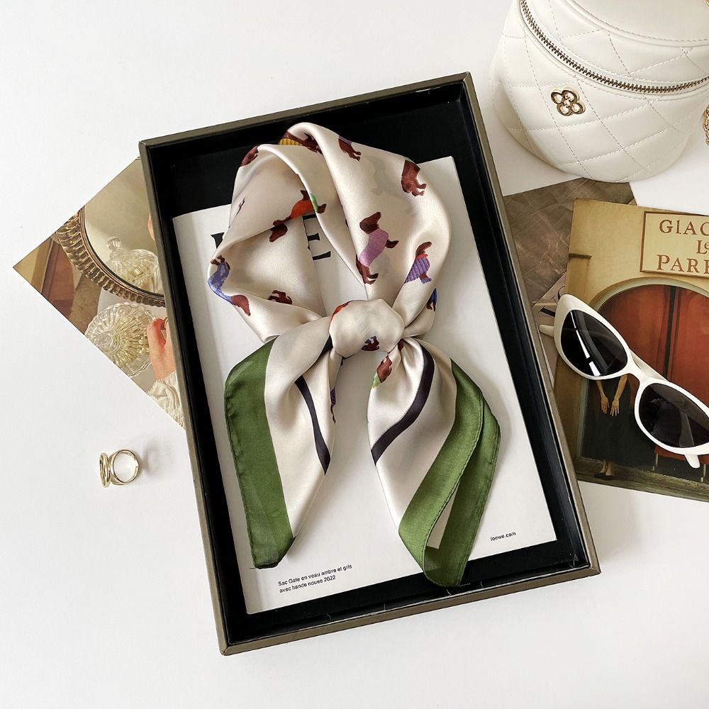Szalik z nadrukiem jamnika, sz – Women'S Korean Accessories recenzja i cena