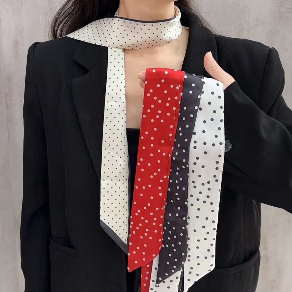 Modna jedwabna apaszka w kropk – Women'S Korean Accessories recenzja i cena