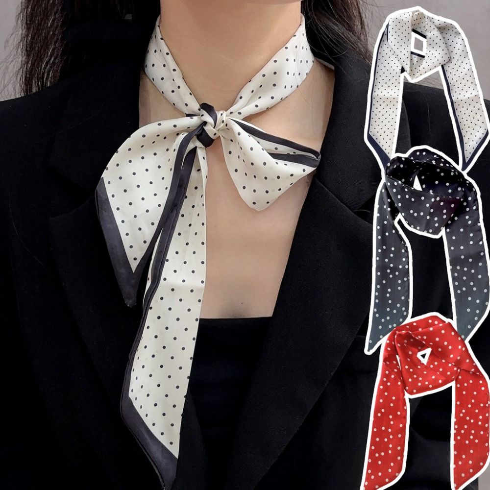Modna jedwabna apaszka w kropk – Women'S Korean Accessories recenzja i cena