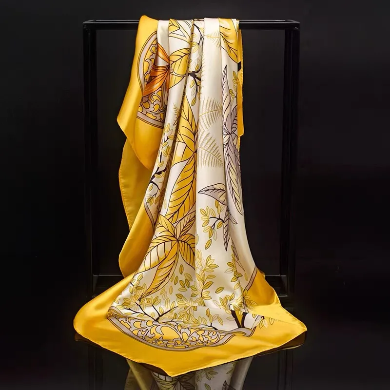 1 szt. 70cm Szal Jedwabny w Je – Women'S Yellow Accessories recenzja i cena