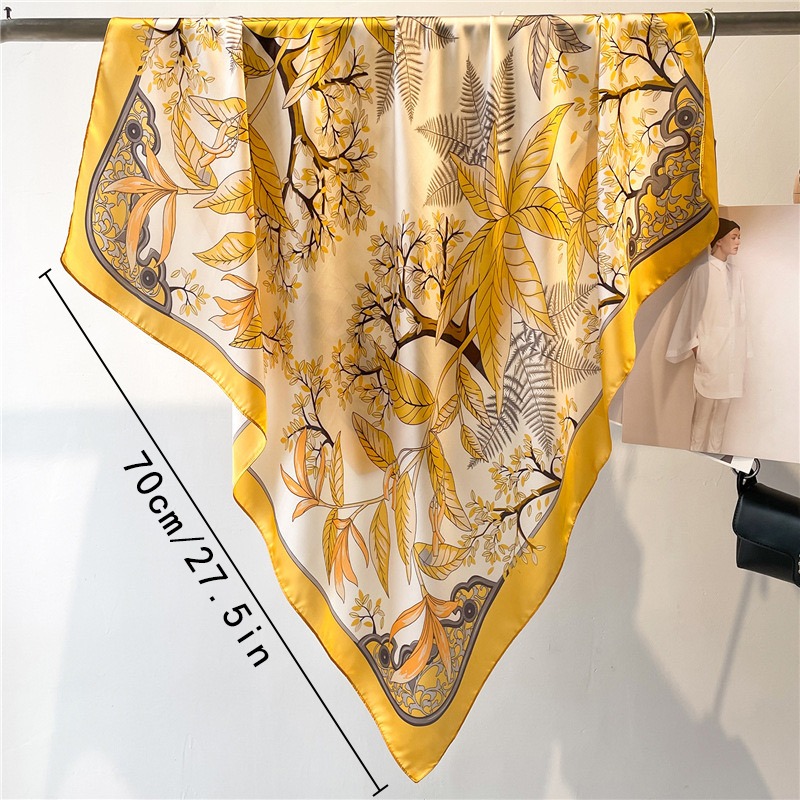 1 szt. 70cm Szal Jedwabny w Je – Women'S Yellow Accessories recenzja i cena