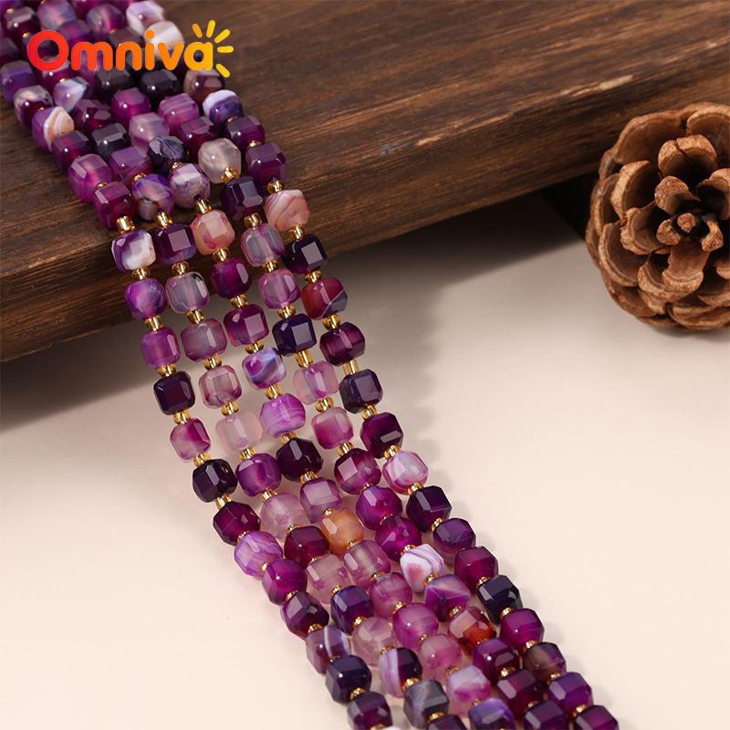 Fioletowy agat z liniami, natu – Women Accessories In Wholesale recenzja i cena