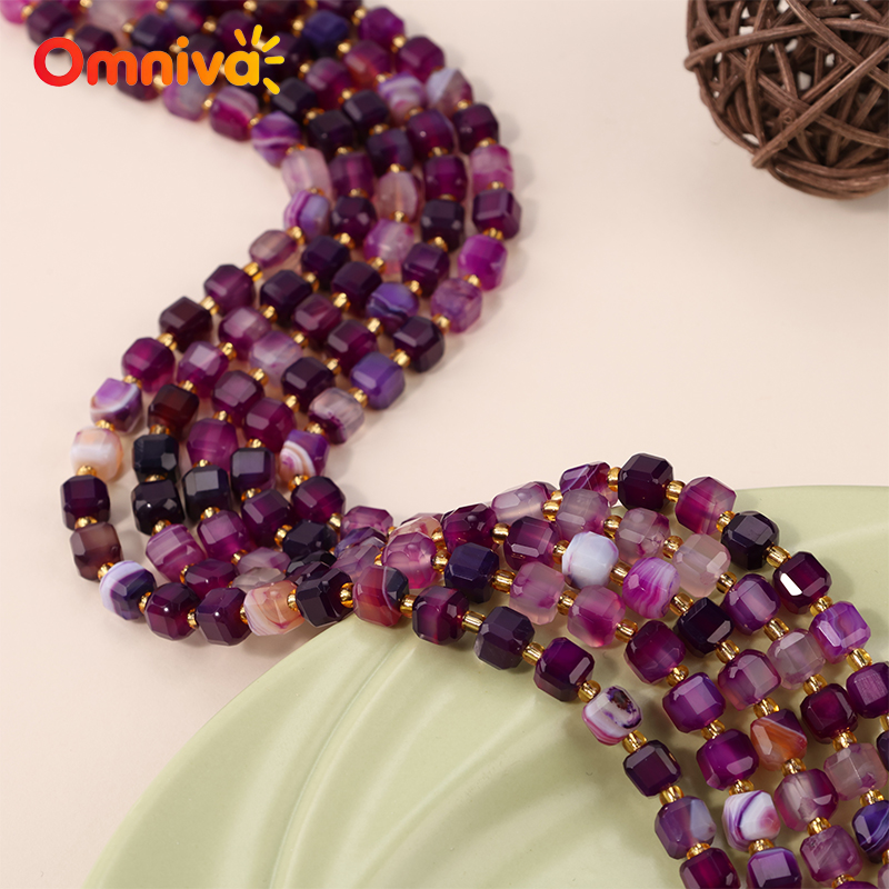 Fioletowy agat z liniami, natu – Women Accessories In Wholesale recenzja i cena