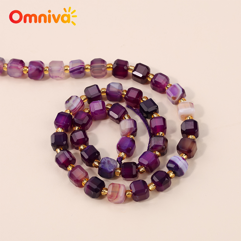 Fioletowy agat z liniami, natu – Women Accessories In Wholesale recenzja i cena