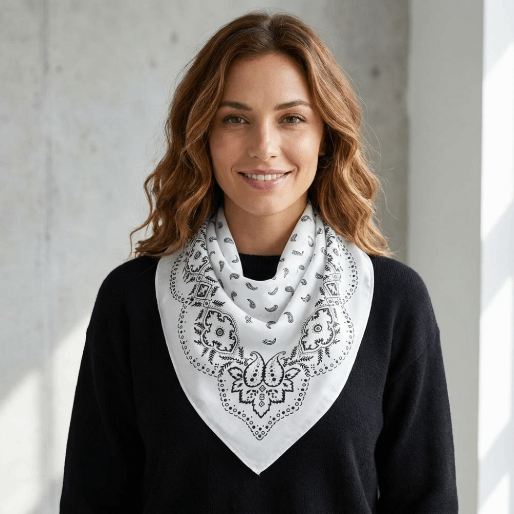 Szalik z nadrukiem kwiatów ner – Women'S Korean Accessories recenzja i cena