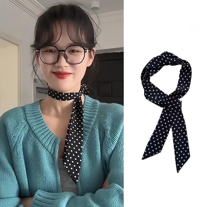 Modna jedwabna apaszka w kropk – Women'S Korean Accessories recenzja i cena