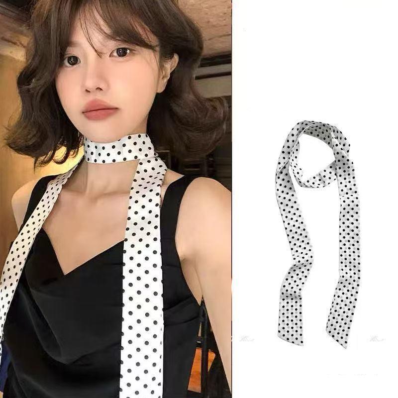 Modna jedwabna apaszka w kropk – Women'S Korean Accessories recenzja i cena
