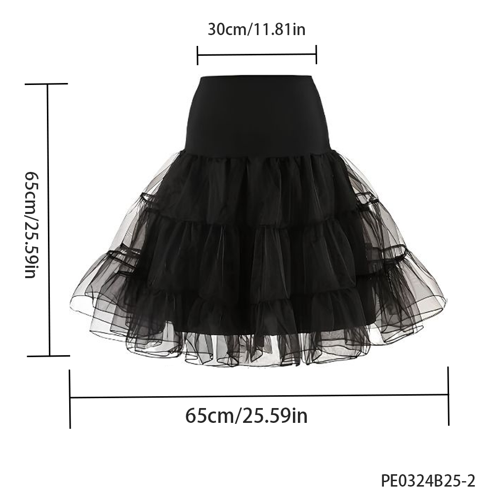 PESENAR Czarna tiulowa halka w – Women'S Accessories In The 1950S recenzja i cena
