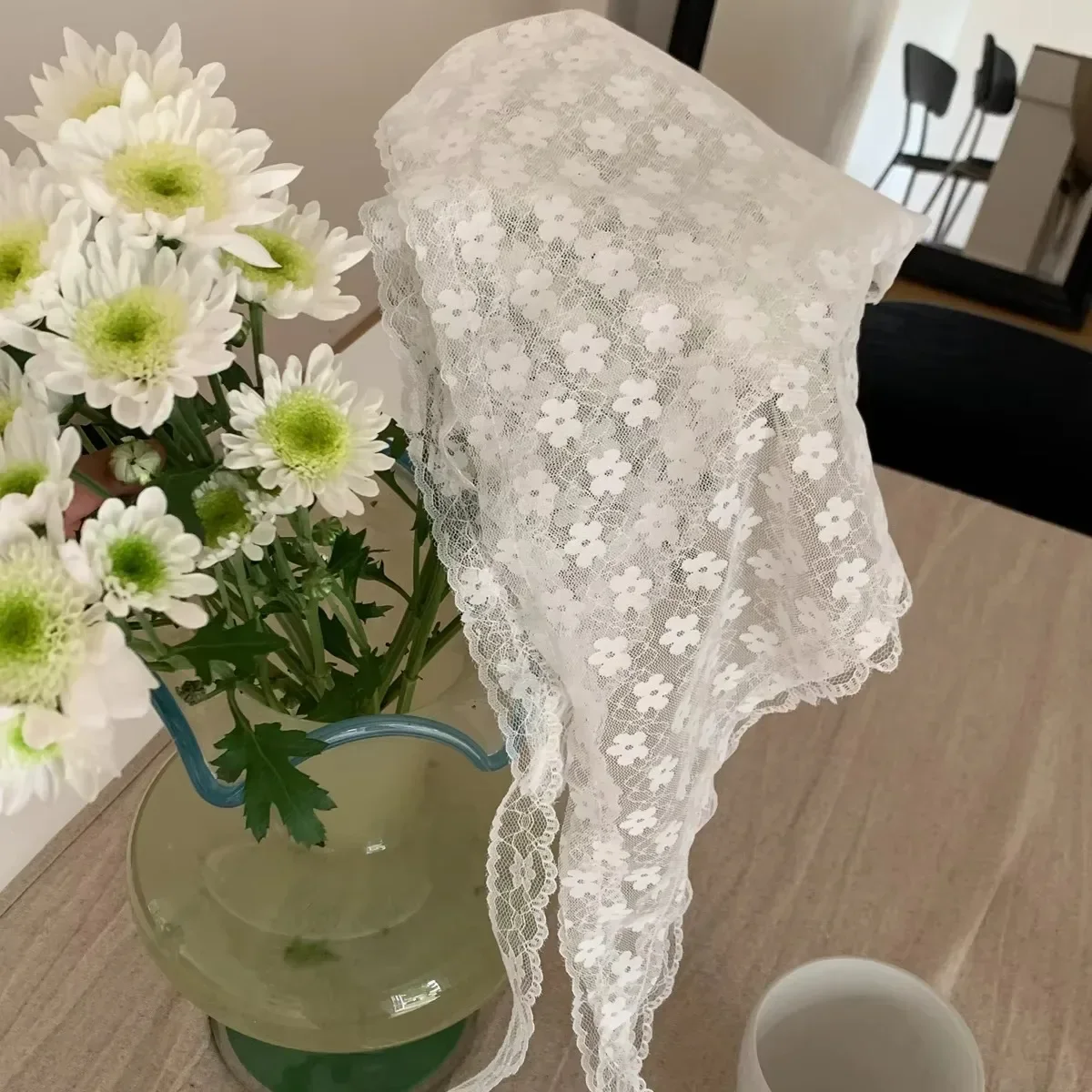 Elegancki koronkowy szal na sz – Women Accessories Shop Design recenzja i cena