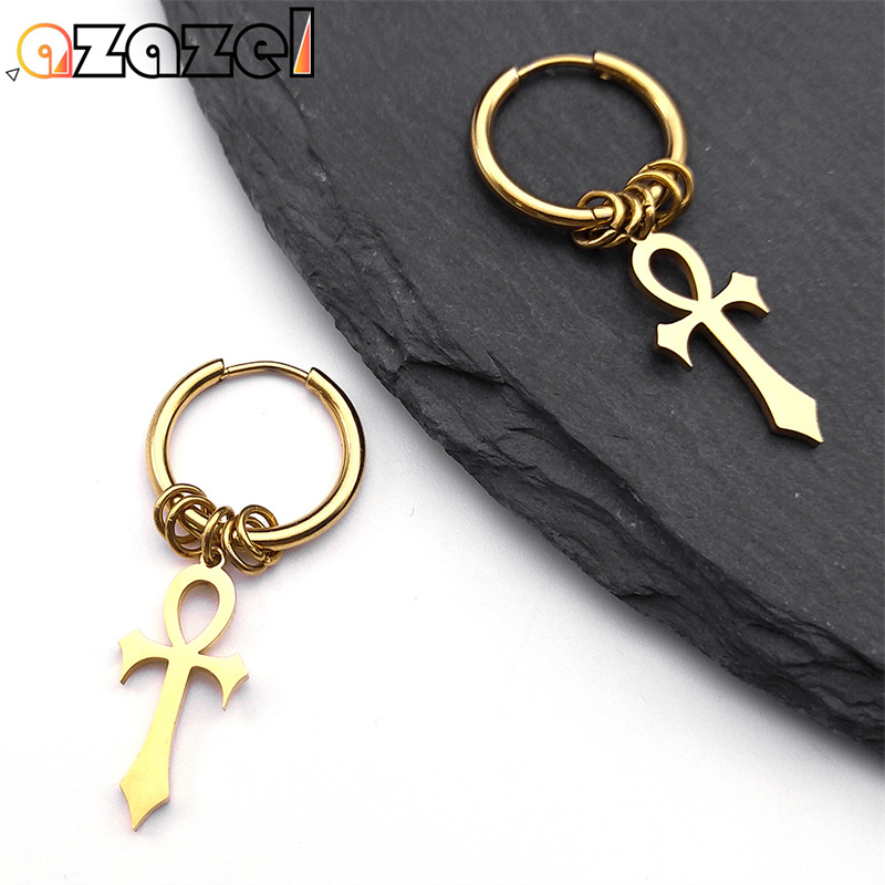 Egipt Ankh Cross Hoop Drop Dan – Women Accessories Egypt recenzja i cena